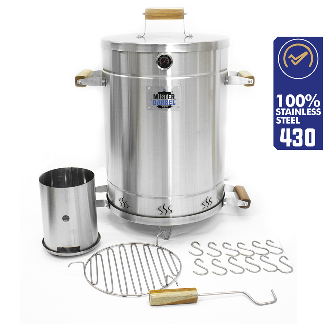 Light Mister Barrel Large – spacious design for professional smoky BBQs in Miami – smoker and grill barrel