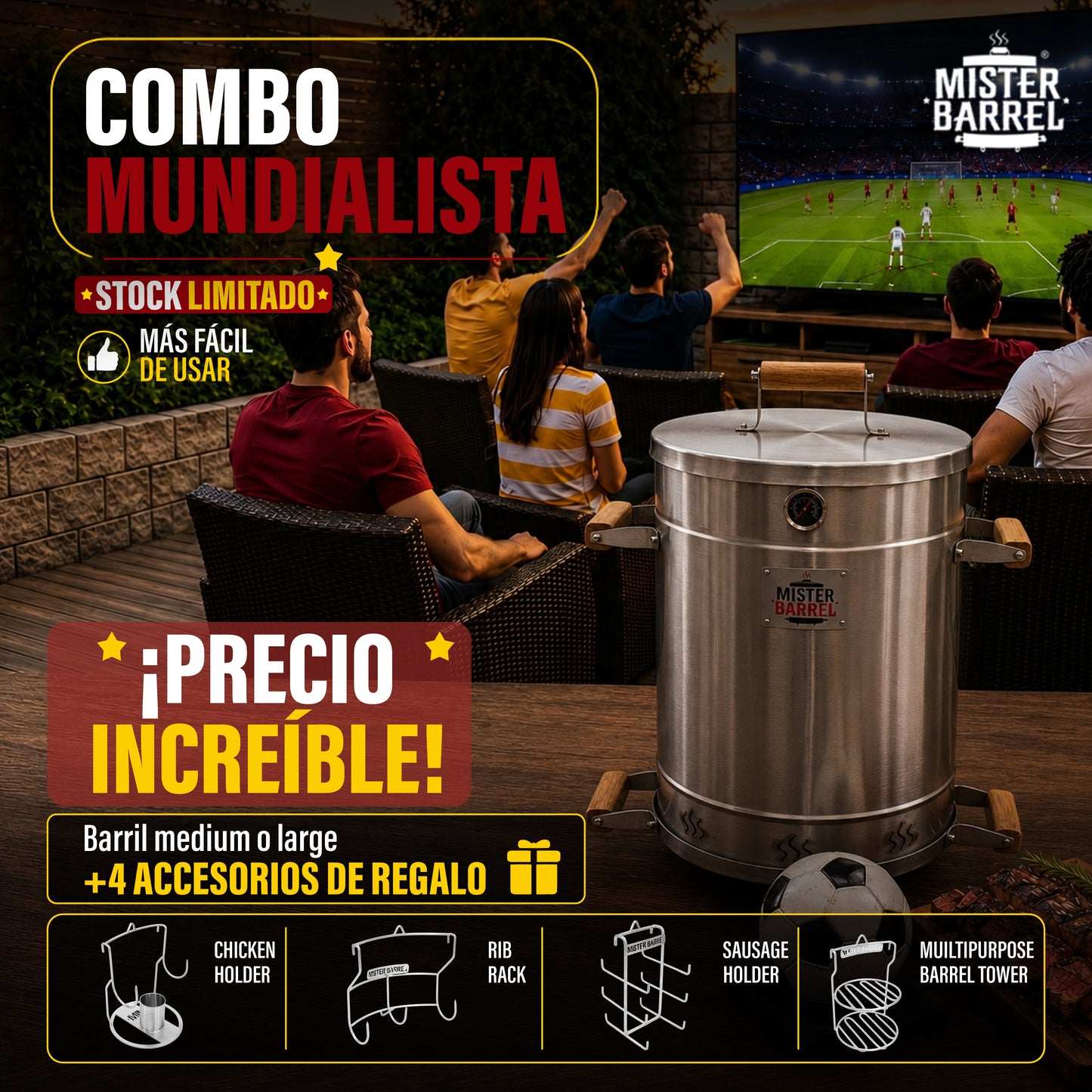⚽ WORLD CUP COMBO ⚽ Mister Barrel - Large