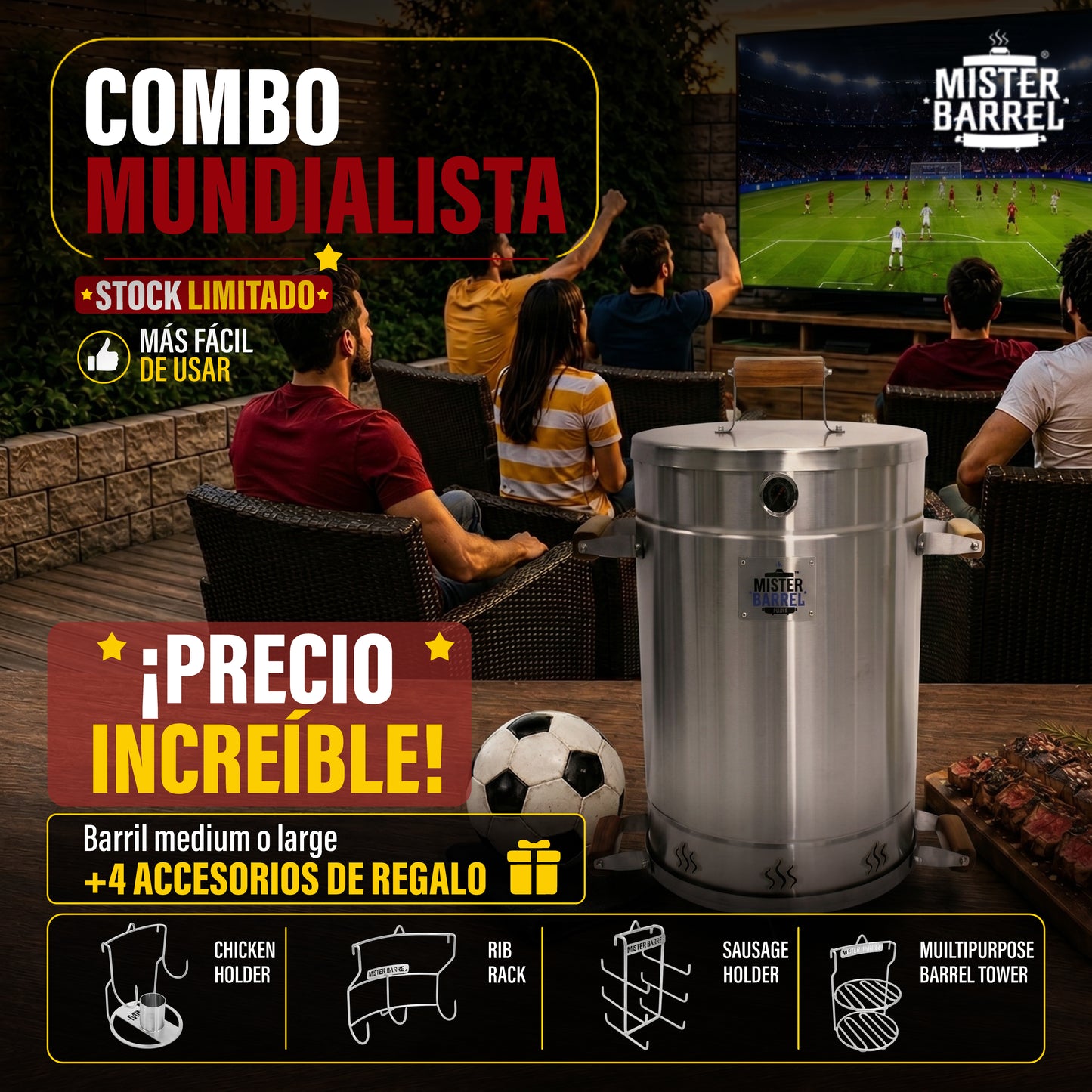 ⚽ WORLD CUP COMBO ⚽ Light Mister Barrel - Large