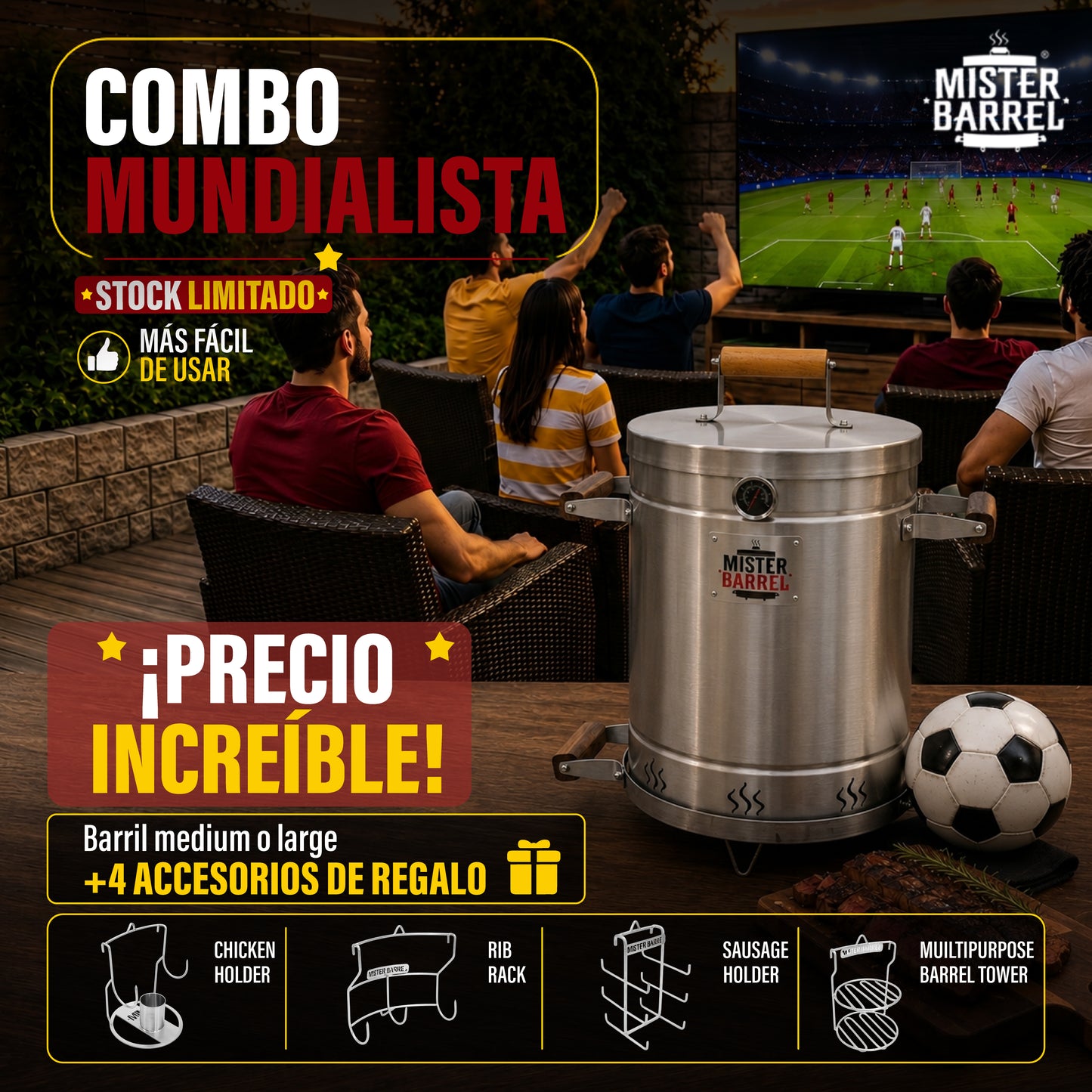 ⚽ WORLD CUP COMBO ⚽ Mister Barrel - Medium