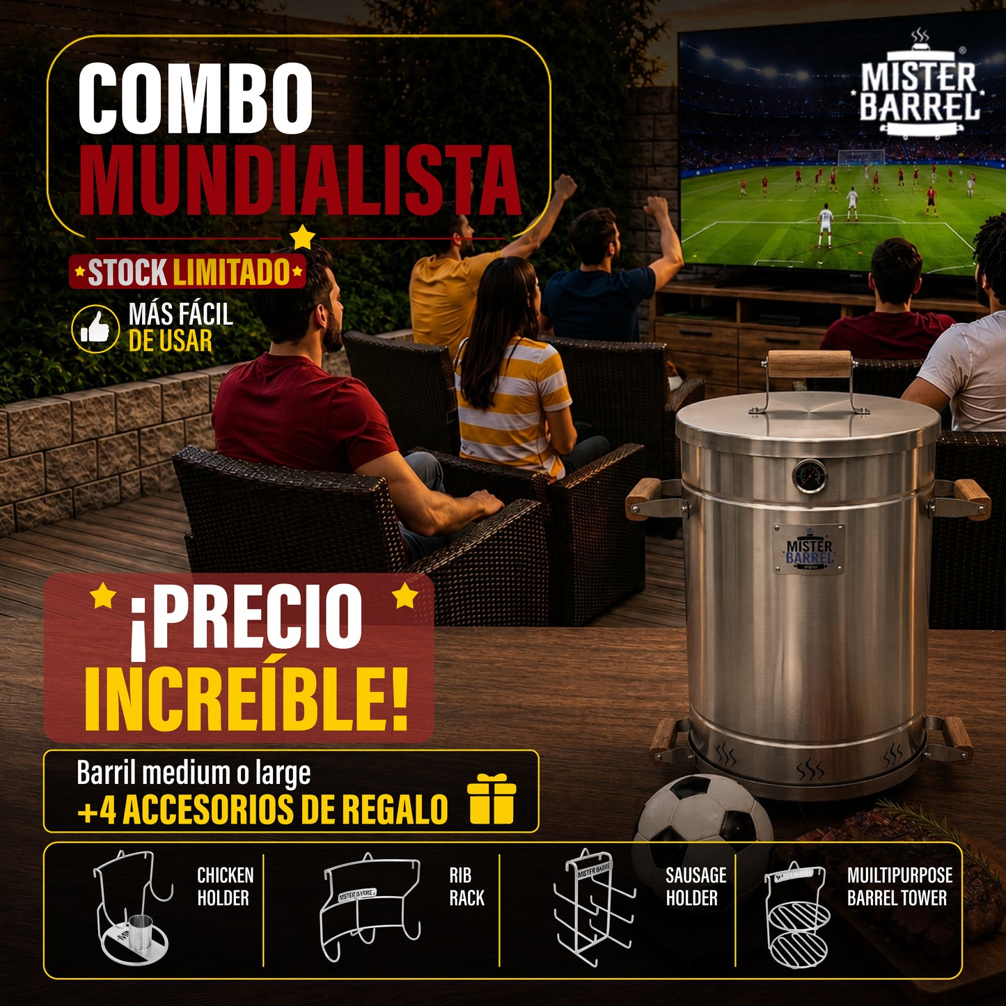 ⚽ WORLD CUP COMBO ⚽ Light Mister Barrel - Medium